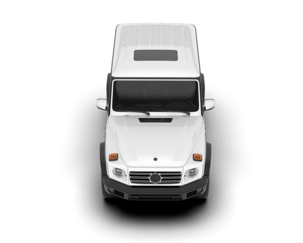 White SUV on transparent background. 3d rendering - illustration png