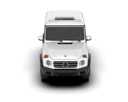 White SUV on transparent background. 3d rendering - illustration png