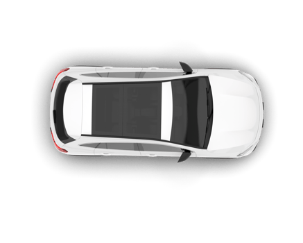 White SUV on transparent background. 3d rendering - illustration png