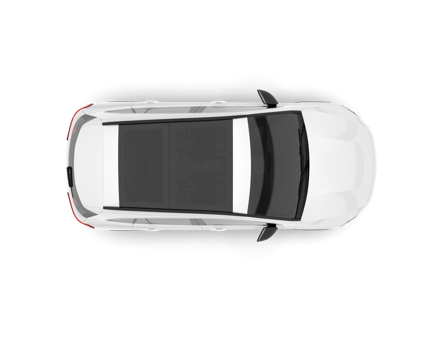 White SUV on transparent background. 3d rendering - illustration png