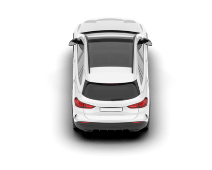 White SUV on transparent background. 3d rendering - illustration png
