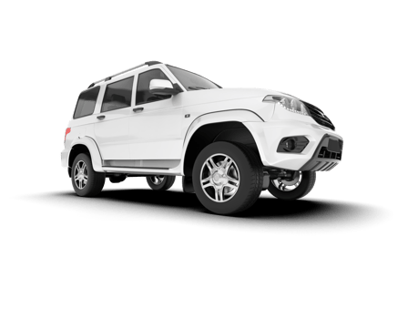 White SUV on transparent background. 3d rendering - illustration png