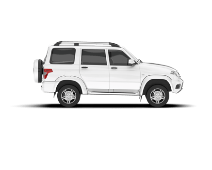 White SUV on transparent background. 3d rendering - illustration png