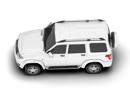 White SUV on transparent background. 3d rendering - illustration png