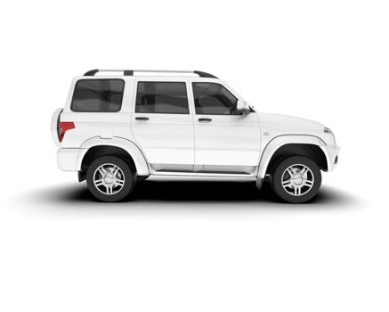 White SUV on transparent background. 3d rendering - illustration png