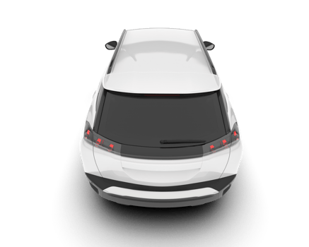 White SUV on transparent background. 3d rendering - illustration png