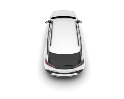 White SUV on transparent background. 3d rendering - illustration png