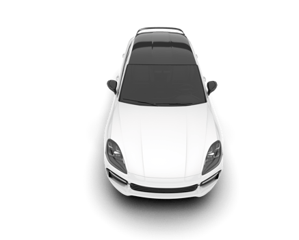 White SUV on transparent background. 3d rendering - illustration png