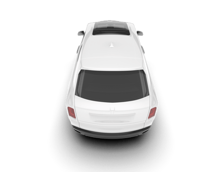 White SUV on transparent background. 3d rendering - illustration png