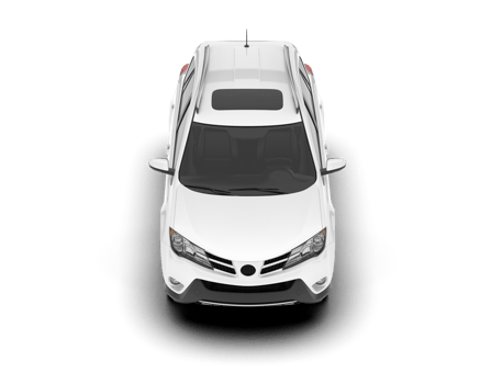 White SUV on transparent background. 3d rendering - illustration png