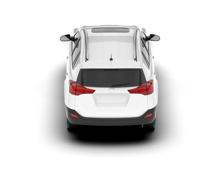 White SUV on transparent background. 3d rendering - illustration png