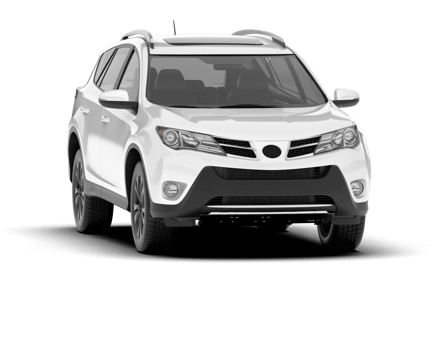 White SUV on transparent background. 3d rendering - illustration png