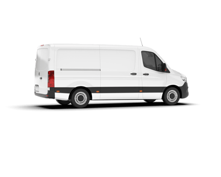 White van on transparent background. 3d rendering - illustration png