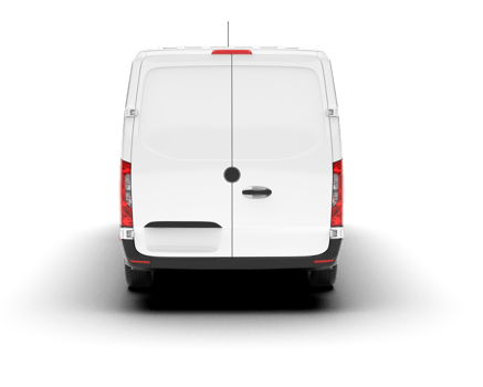 White van on transparent background. 3d rendering - illustration png