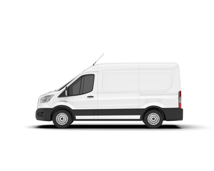 White van on transparent background. 3d rendering - illustration png