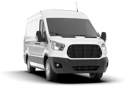 White van on transparent background. 3d rendering - illustration png
