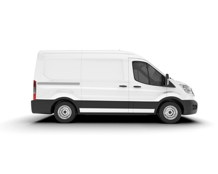 White van on transparent background. 3d rendering - illustration png