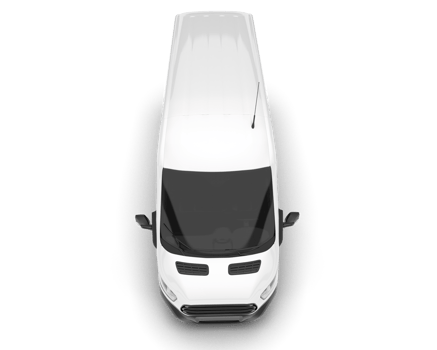 White van on transparent background. 3d rendering - illustration png