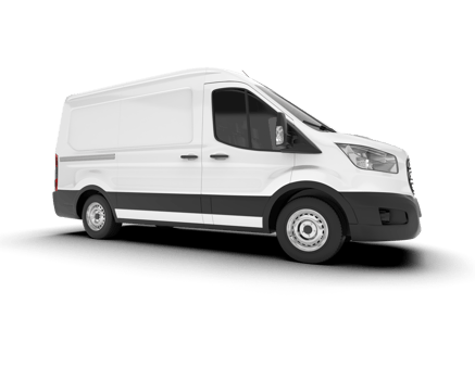 White van on transparent background. 3d rendering - illustration png