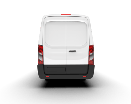 White van on transparent background. 3d rendering - illustration png