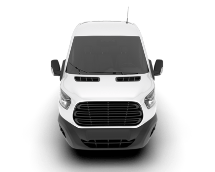 White van on transparent background. 3d rendering - illustration png
