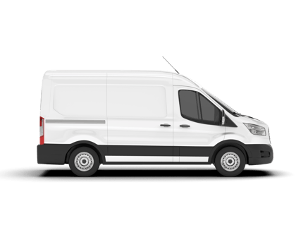 White van on transparent background. 3d rendering - illustration png