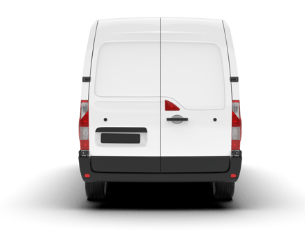 White van on transparent background. 3d rendering - illustration png