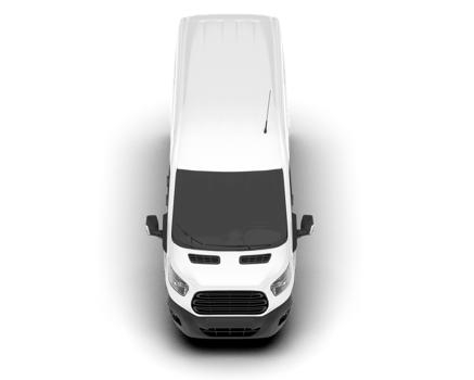 White van on transparent background. 3d rendering - illustration png