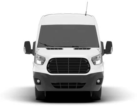 White van on transparent background. 3d rendering - illustration png