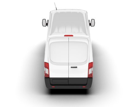 White van on transparent background. 3d rendering - illustration png