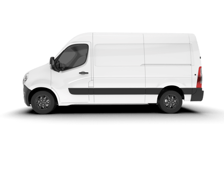 White van on transparent background. 3d rendering - illustration png