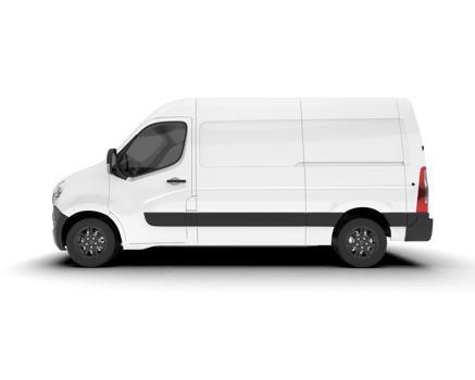 White van on transparent background. 3d rendering - illustration png