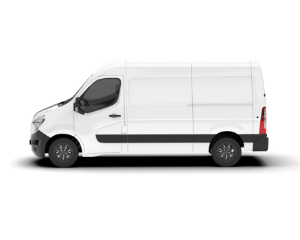 White van on transparent background. 3d rendering - illustration png