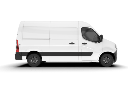 White van on transparent background. 3d rendering - illustration png