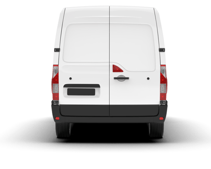 White van on transparent background. 3d rendering - illustration png