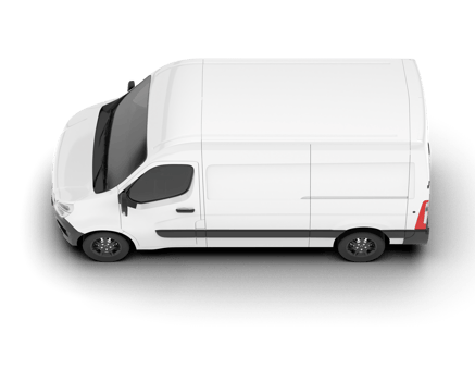 White van on transparent background. 3d rendering - illustration png