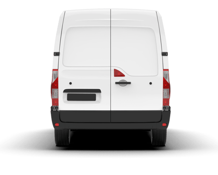 White van on transparent background. 3d rendering - illustration png