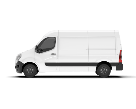 White van on transparent background. 3d rendering - illustration png