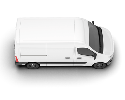 White van on transparent background. 3d rendering - illustration png