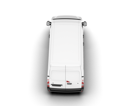 White van on transparent background. 3d rendering - illustration png