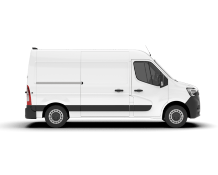 White van on transparent background. 3d rendering - illustration png