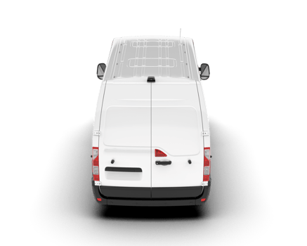 White van on transparent background. 3d rendering - illustration png