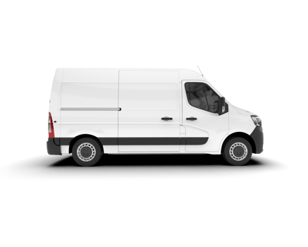 White van on transparent background. 3d rendering - illustration png