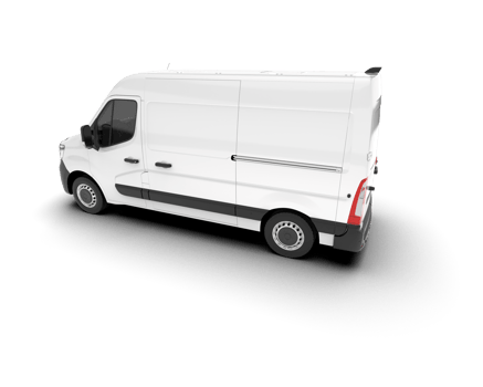White van on transparent background. 3d rendering - illustration png