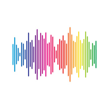 Audio colorful wave logo. Vector equalizer element. sound wave illustration logo vector icon template