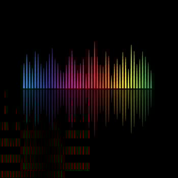 Audio colorful wave logo. Vector equalizer element. sound wave illustration logo vector icon template
