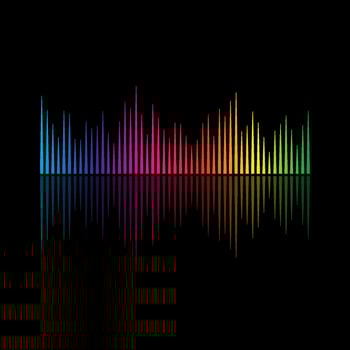 Audio colorful wave logo. Vector equalizer element. sound wave illustration logo vector icon template