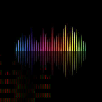 Audio colorful wave logo. Vector equalizer element. sound wave illustration logo vector icon template