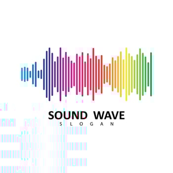 Audio colorful wave logo. Vector equalizer element. sound wave illustration logo vector icon template