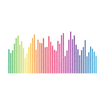 Audio colorful wave logo. Vector equalizer element. sound wave illustration logo vector icon template